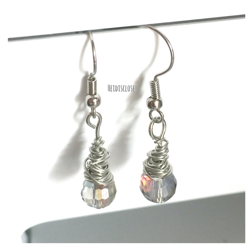 Handmade Wired Drop Earrings. - Picture 1 of 3